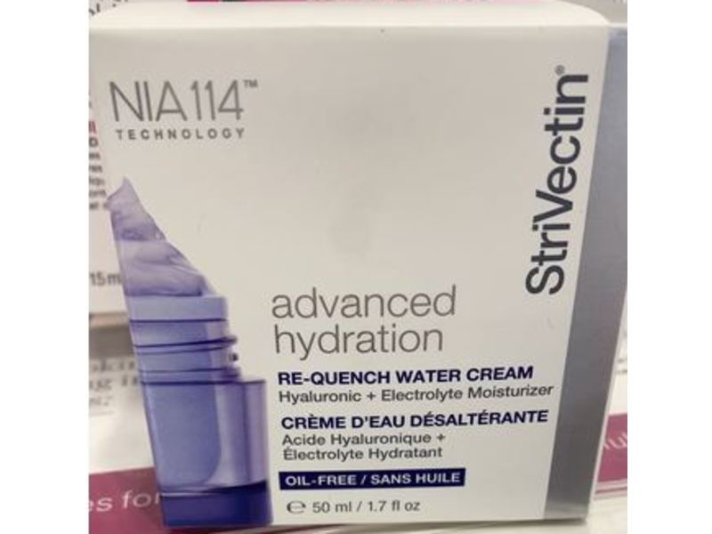 Strivectin Advanced Hydration Re-Quench Water Cream, Hyaluronic + Electrolyte Moisturizer, Oil-Free, 1.7 fl oz/50 mL