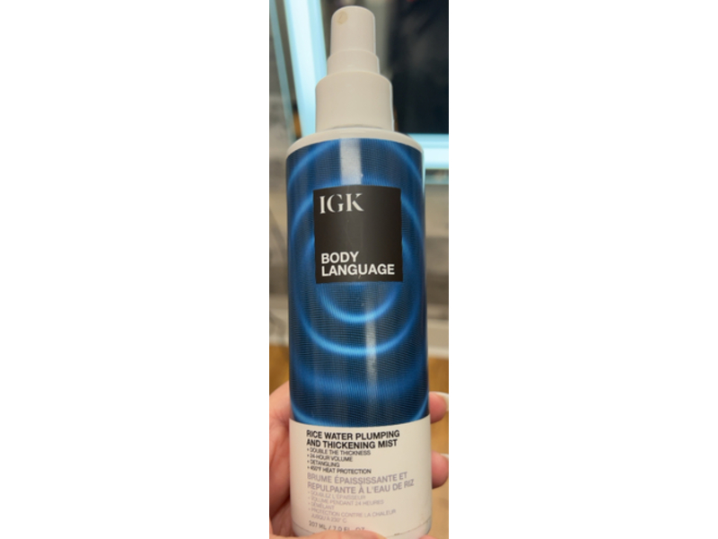 IGK Body Language Rice Water Plumpkin & Thickening Mist. 7.0 fl oz/207 mL