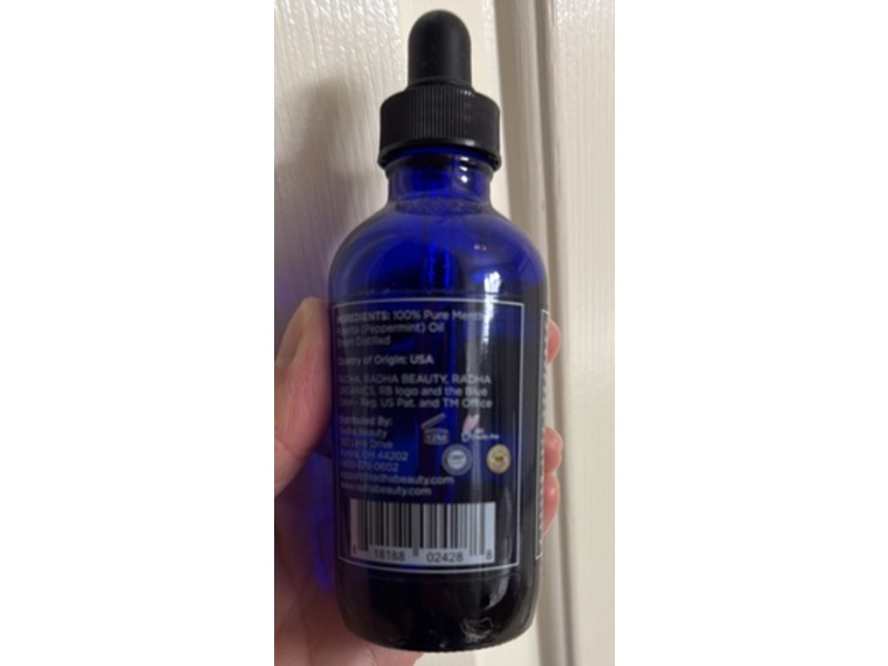 Radha Beauty Oil, Peppermint Essential Oil, 4 fl oz/120 mL