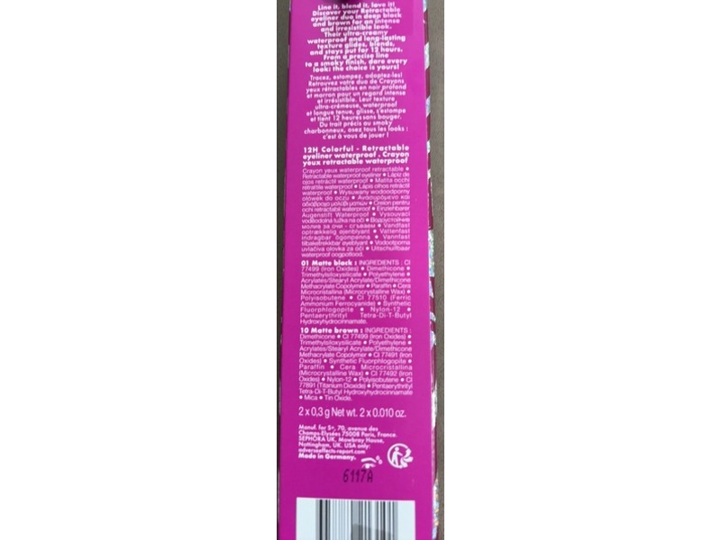 Sephora Colection Retractable Eyeliner Duo, 0.010 oz/0.3 g