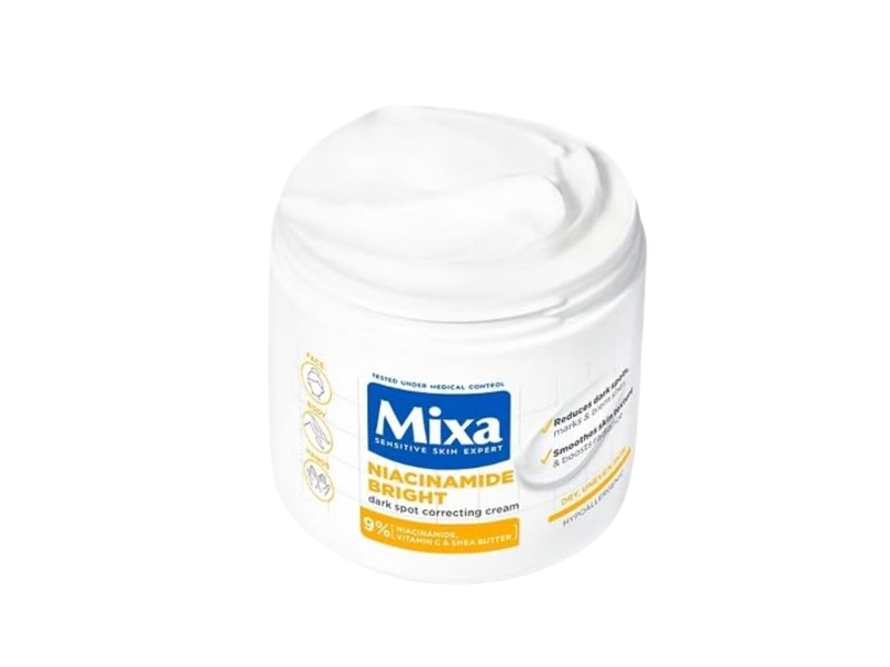 Mixa Bright Moisturizing Anti-Spot Cream, Niacinamide, 13.52 fl oz/400 mL
