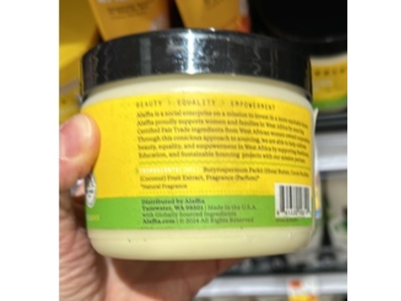 Alaffia Pure Shea Butter, Coconut, 11 oz/312 g