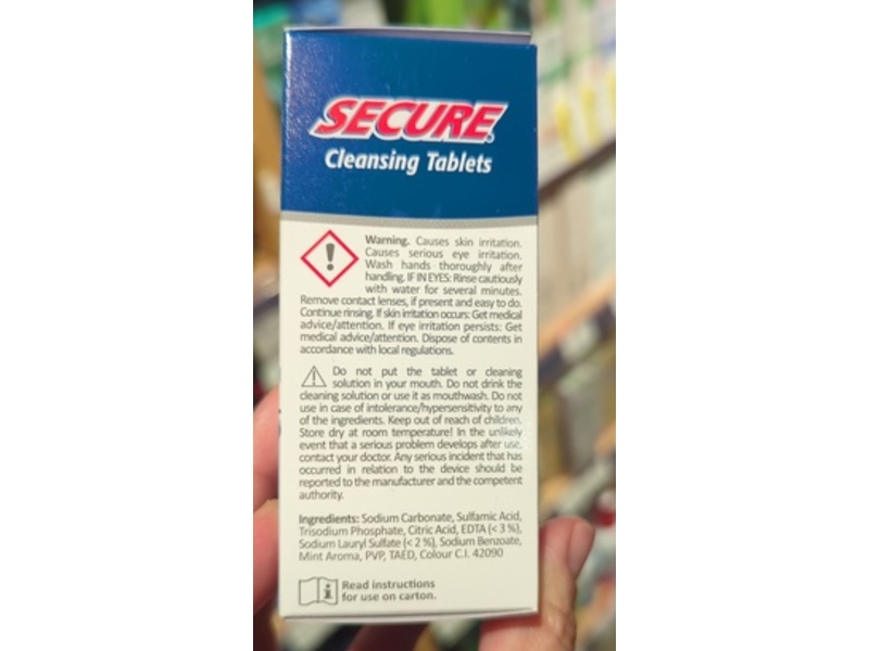 Secure Denture Cleaning Tablets, pH9 Formula, 32 Count