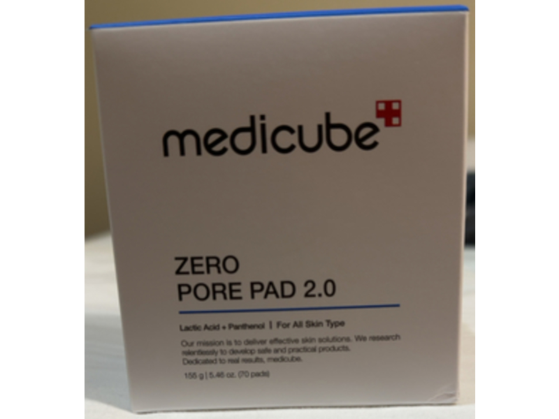 Medicube Zero Pore Pad 2.0, Lactic Acid + Panthenol, 5.46 oz/155 g, 70 Count