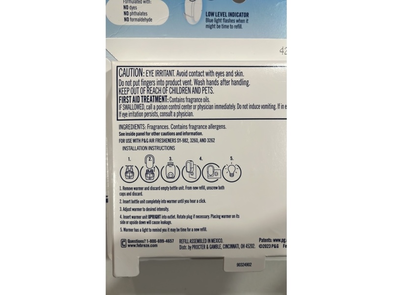 Febreze Downy Infusions Calm Plug Dual Air Freshener Refill, Lavender & Vanilla Bean, 0.87 fl oz/53 mL