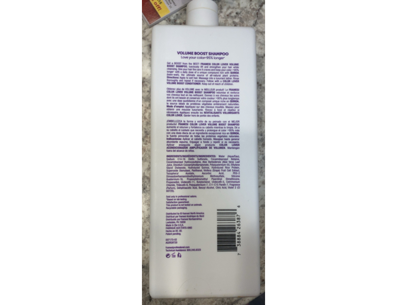 Framesi Color Lover Volume Boost Shampoo, 33.8 fl oz/1000 mL