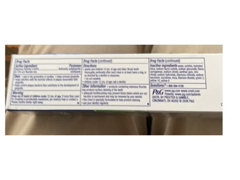 Crest Toothpaste Clean Breath, Spearmint, 4.6 oz/130 g