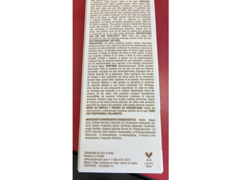 One 'n Only Argan Oil Permanent Color Cream, 6S Dark Sand Blonde, 2 Application, 3 fl oz/90 mL