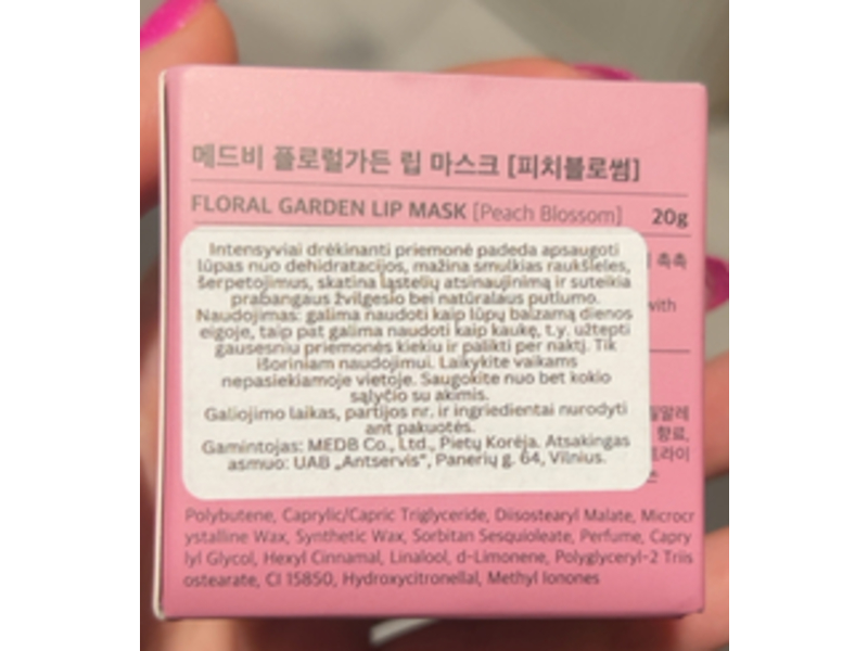 Floral Garden Lip Mask, Peach Blossom, 20 g