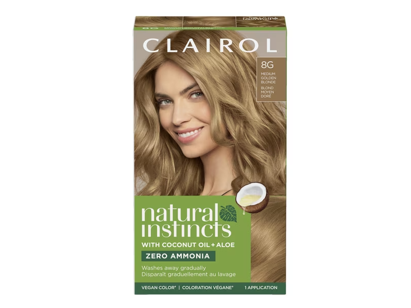 Clairol Natural Instincts Semi-Permanent, 8G Medium Golden Blonde, 1 Application