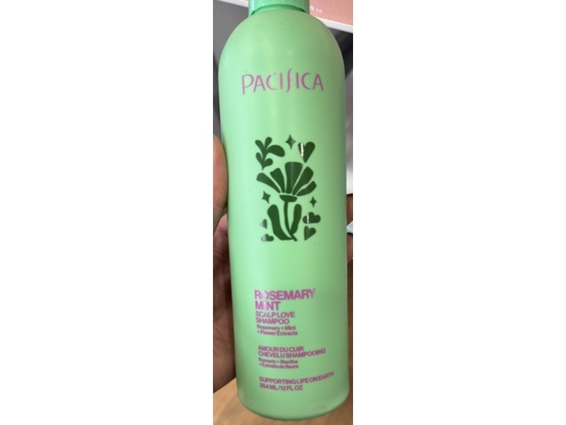 Pacifica Scalp Love Shampoo, Rosemary + Mint + Flower Extracts, 12 fl oz/354 mL