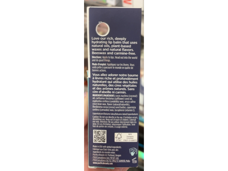 Pacifica Bali Coconut Lip Balm, 0.15 oz/4.2 g