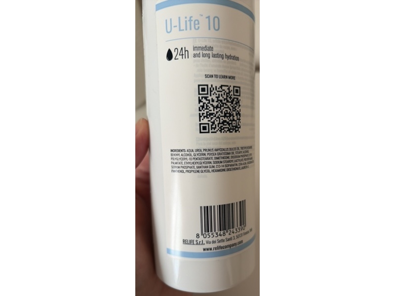 Relife U-Life 10 Moisturizing Body Cream, 400 mL