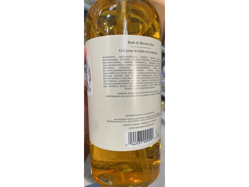 Crabtree & Evelyn Bath & Shower Gel, Sweet Orange, 33.8 fl oz/1000 mL