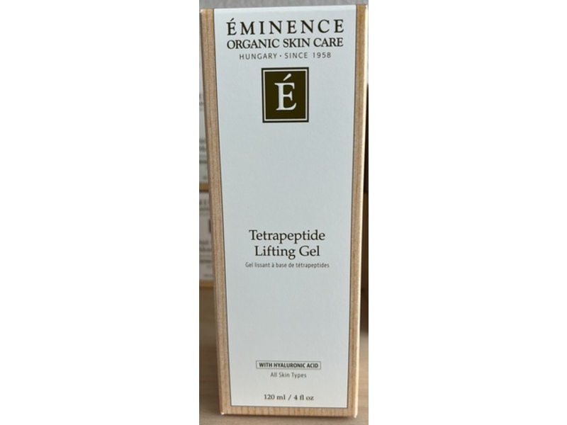 Eminence Organic Skin Care Tetrapeptide Lifting Gel, Hyaluronic Acid, 4 fl oz/120 mL