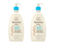Aveeno Baby Daily Moisture Wash & Shampoo, 18 fl oz/532 mL, Pack Of 2 - thumbnail 1