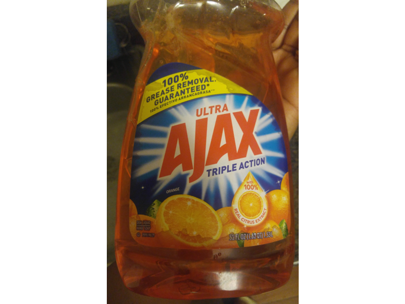 Ajax Ultra Triple Action Dish Liquid, Orange, 52 fl oz/1.53 L, Pack Of 6