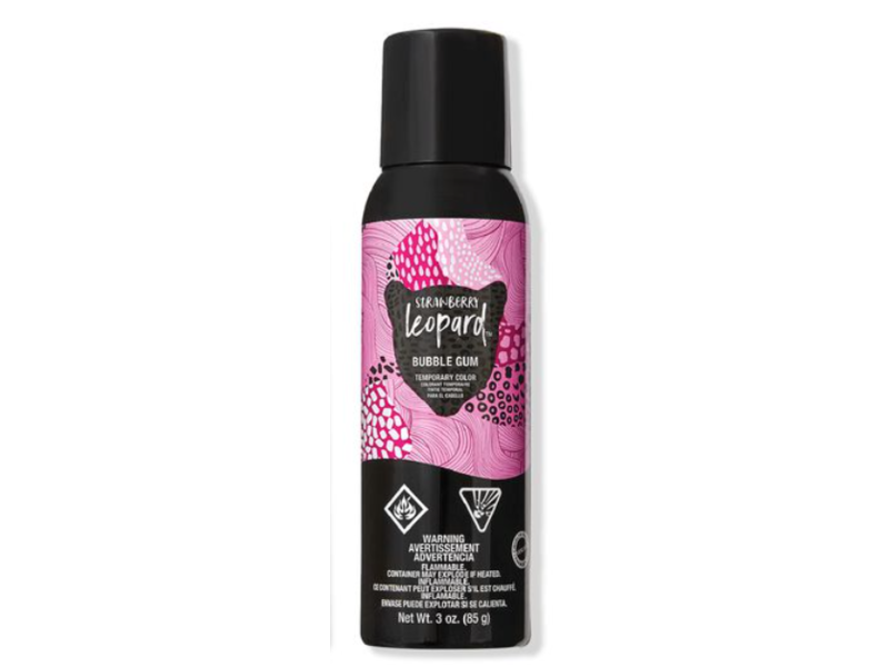Strawberry Leopard Temporary Hair Color Spray, Bubble Gum, 3 oz/85 g