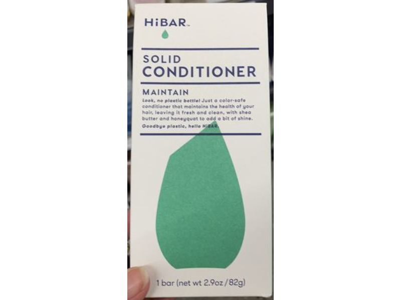 HiBAR Maintain Solid Conditioner Bar, 2.9 oz/82 g