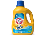 Arm & Hammer Plus OxiClean Liquid Laundry Detergent, Clean Meadow, 77 Loads, 100.5 fl oz/2.97 L - thumbnail 1