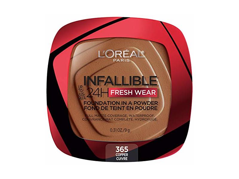 L'Oreal Paris Infallible Fresh Wear Foundation In A Powder, Copper, 0.31 oz/9 g