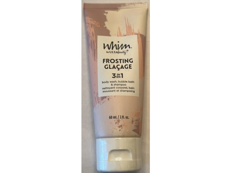 Whim By Ultabeauty Frosting Glacage 3 In 1 Body Wash, Bubble Bath & Shampoo, 2 fl oz/60 mL