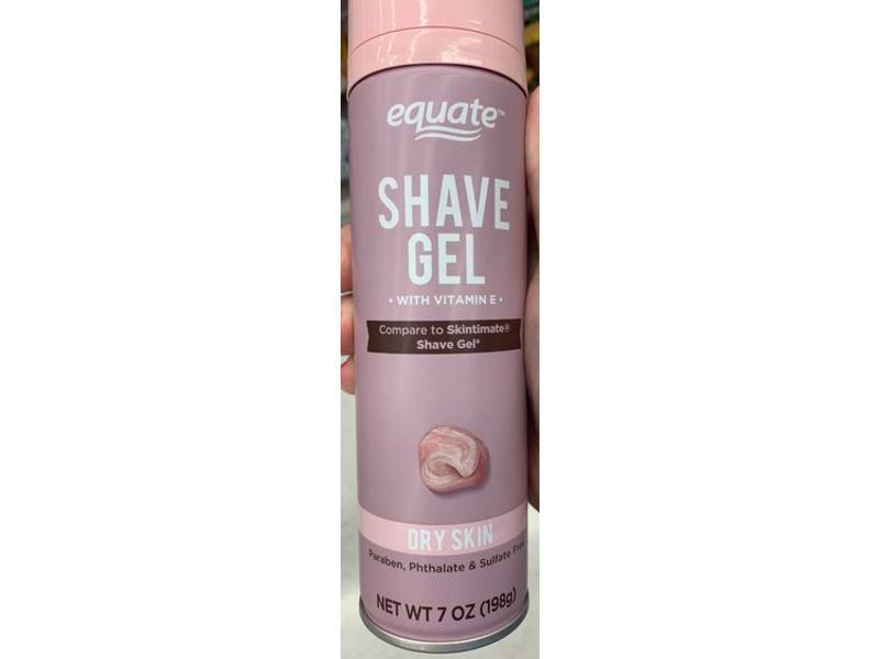 Equate Shave Gel, Vitamin E, 7 oz/198 g