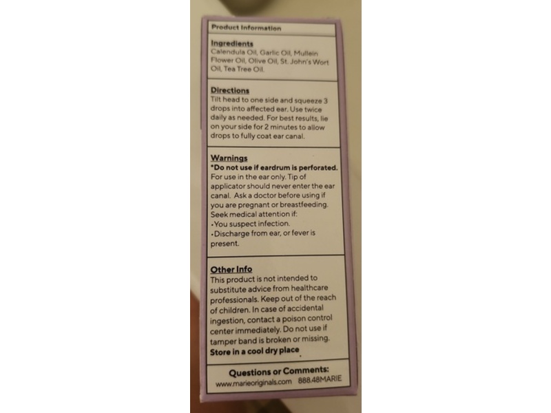 Marie Originals By Trulore Healthy Ears, 1 fl oz/29 mL