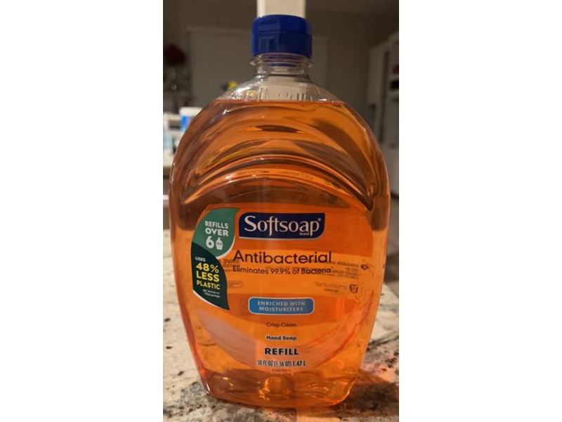 Softsoap Antibacterial Liquid Hand Soap Refill, Crisp Clean, 50 fl oz