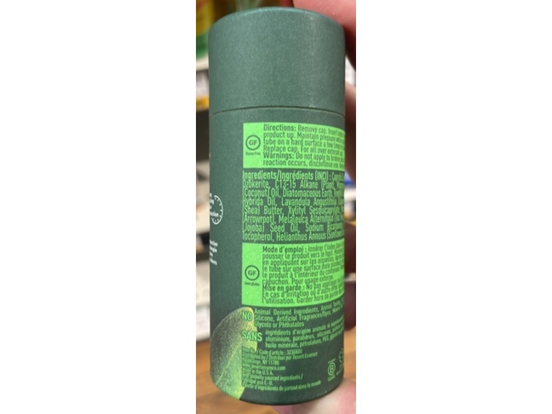 Desert Essence Deodorant, Lavender Tea Tree, 2.25 oz/63 g