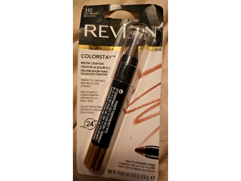 Revlon ColorStay Brow Crayon, 310 Soft Brown, 0.09 oz/2.6 g