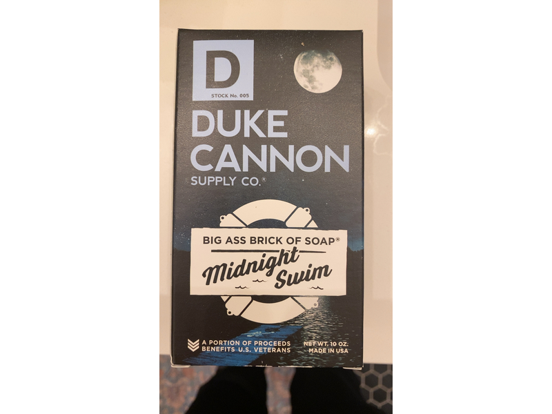 Duke Cannon Big Ass Brick Of Soap Bar Soap, Midnight Swim, 10 oz
