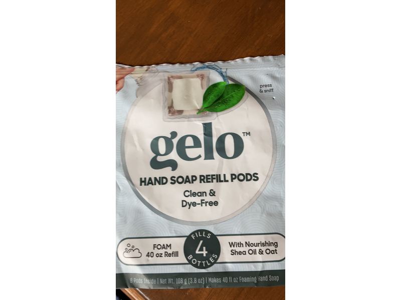 Gelo Hand Soap Refill Pods, Clean & Dye-Free, 40 fl oz/108 g