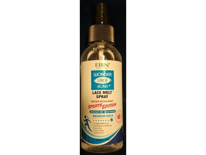 Ebin New York Wonder Lace Bond Melt Spray, Rosemary Mint, 3.38 fl oz/100 mL