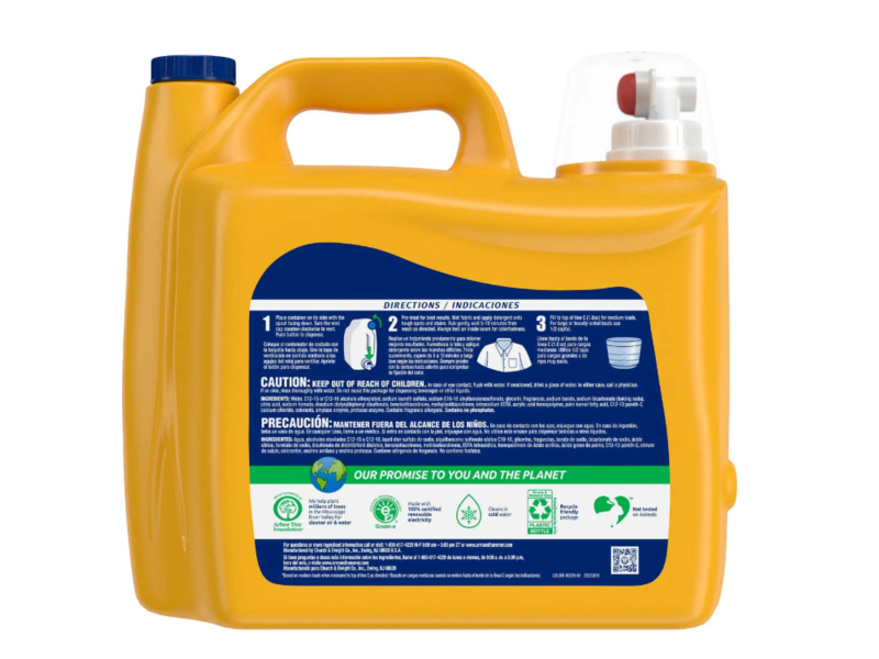 Arm & Hammer 5 In 1 Power Plus Oxi Clean Ultra Stain Fighters Max Laundry Detergent, Fresh Scent, 200 Loads, 200 fl oz/5.91 L