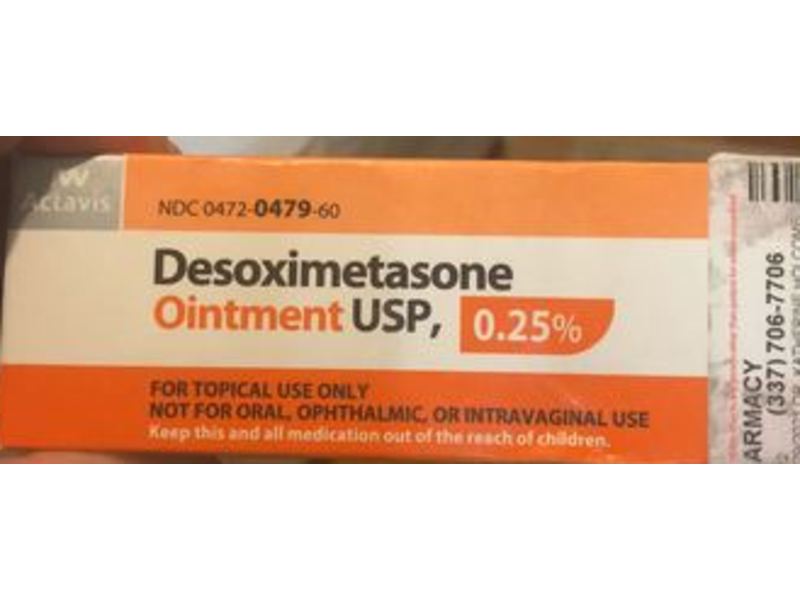 Desoximetasone Ointment USP, 0.25%, 60 g, Actavis (RX)