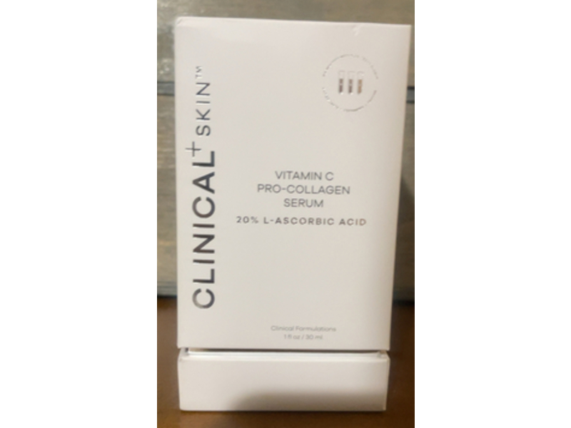Clinical+ Skin Vitamin C Pro-Collagen Serum, 20% L-Ascorbic Acid, 1 fl oz/30 mL, 2 Count