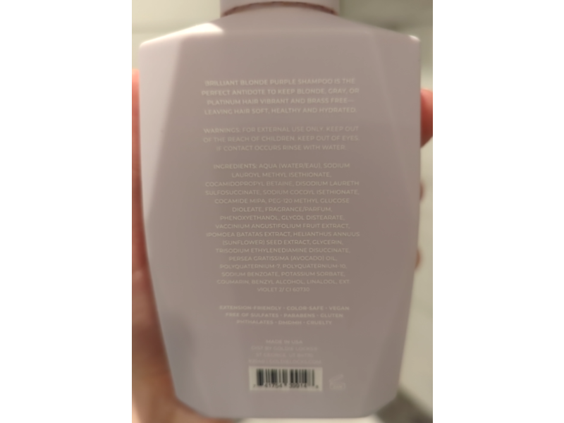 Goldie Locks Brilliant Blonde Purple Shampoo, 8.45 fl oz/250 mL