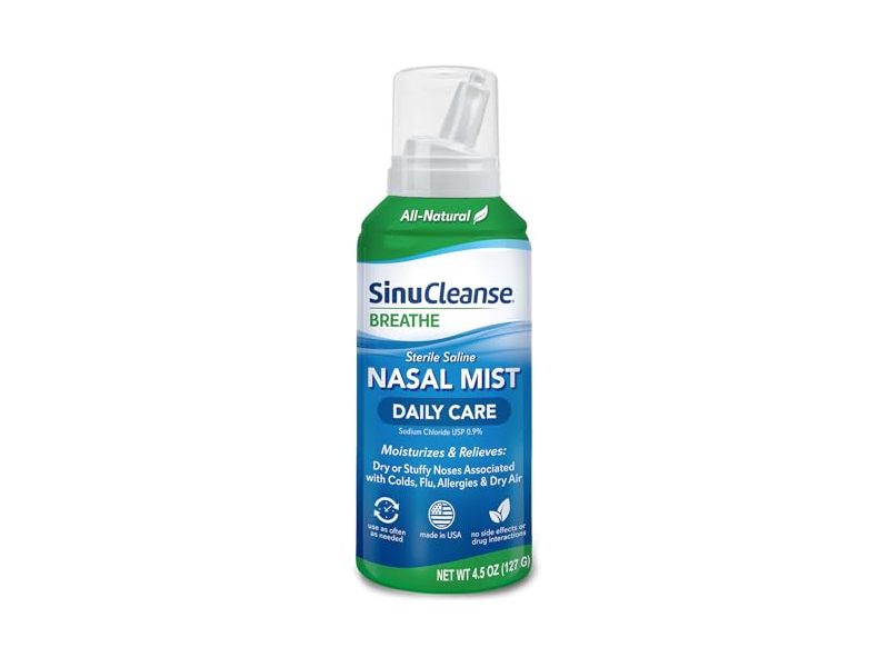 SinuCleanse Breathe Daily Care Sterile Saline Nasal Mist, 4.5 oz/127 g