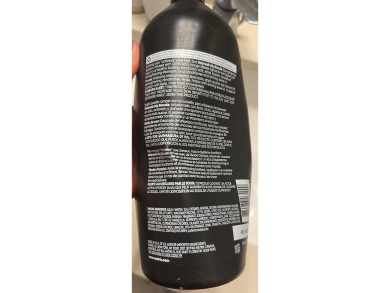 Matrix Total Results Unbreak My Blonde Strengthening Conditioner, Citric Acid, 33.8 fl oz/1 L