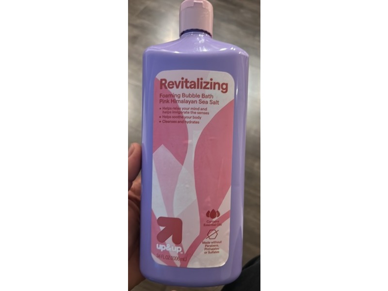 up&up Revitalizing Foaming Bubble Bath, Pink Himalayan Sea Salt, 34 fl oz/1006 mL