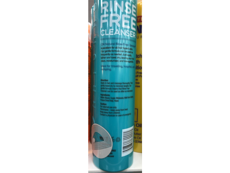 On Naturals Rinse Free Cleanser Shampoo, 8 fl oz/237 mL