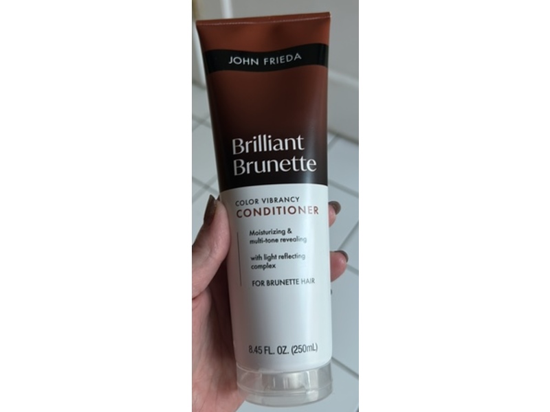 John Frieda Brilliant Brunette Color Vibrancy Conditioner, 8.45 fl oz/250 mL