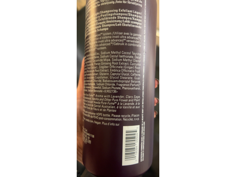 Aveda Invati Ultra Advanced Exfoliating Shampoo, Light, 33.8 fl oz/1 L