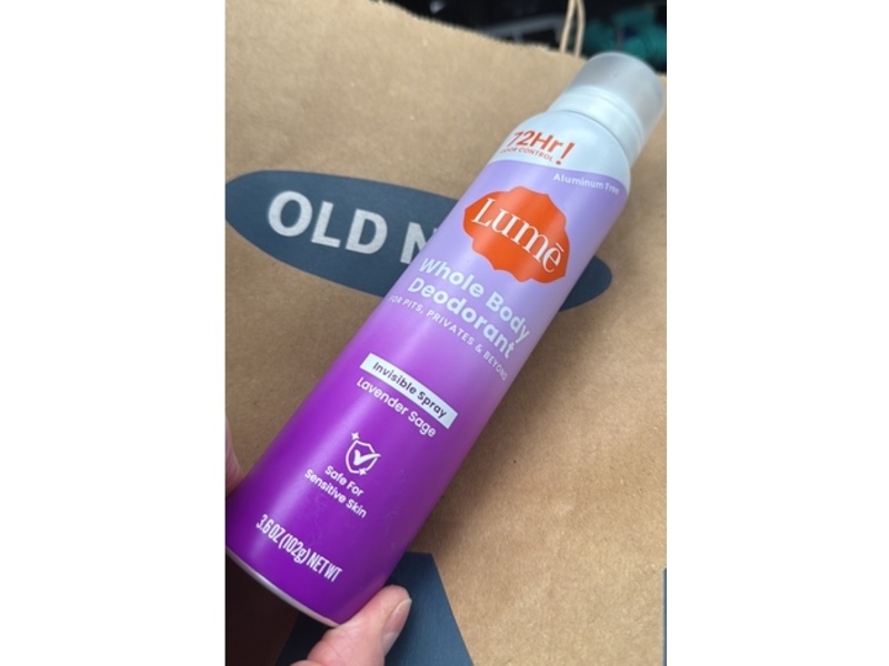 Lume Whole Body Deodorant, Lavender Sage, 3.6 oz/102 g