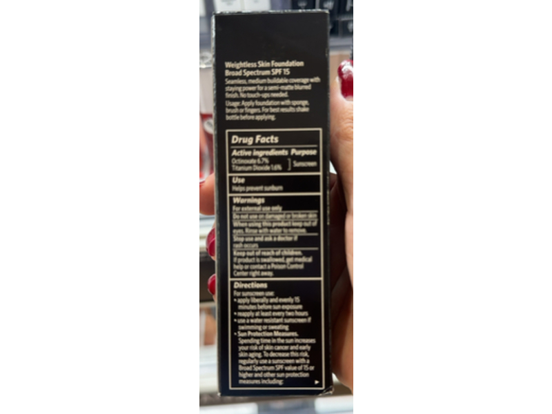 Bobbi Brown Weightless Skin Foundation, Neutral Cool Honey, SPF 15, 1 fl oz/30 mL