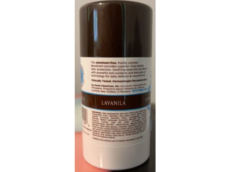 Lavanila The Healthy Deodorant Solid Stick, Vanilla Coconut, 2 oz/57 g, Pack Of 2