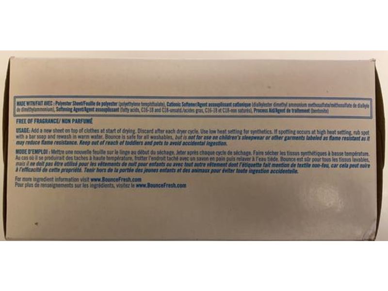 Bounce Fabric Softener Dryer Sheets, Free & Gentle, 160 Count.