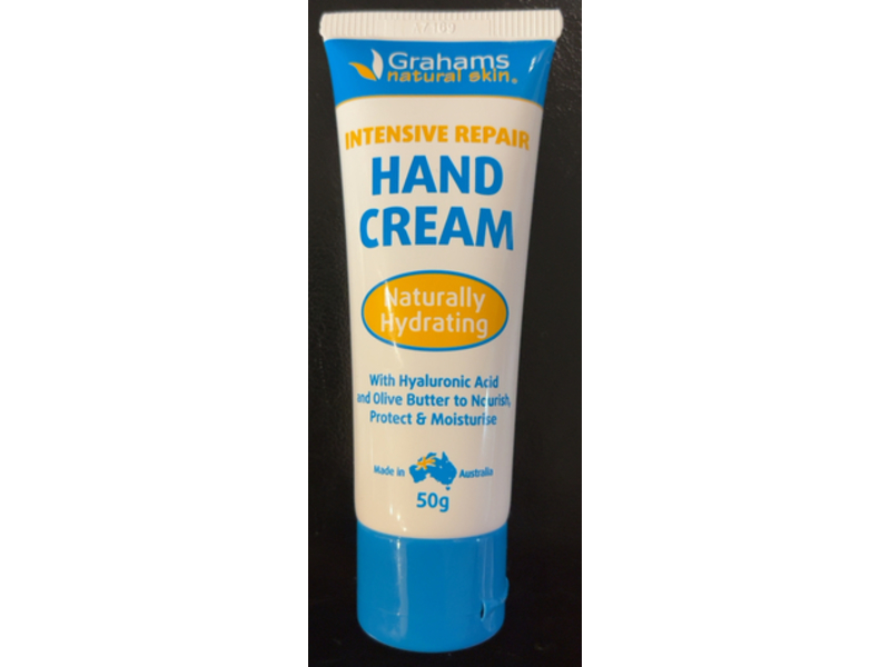 Grahams Natural Skin Intensive Repair Hand Cream, Hyaluronic Acid & Olive Butter, 50 g