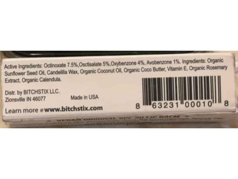 Bitchstix Original SPF 30 Lip Balm, 0.15 oz/4.2 g